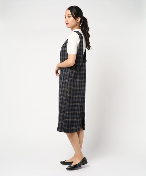 LBC（エルビーシー）の「TRチェックジャンスカ（ジャンパースカート・レディース・ネイビー/グレー・M/L）」の9枚目の写真