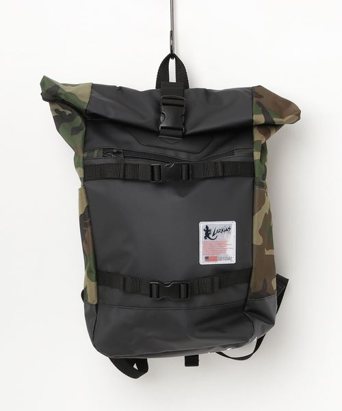 larkins(ラーキンス)の「LARKiNS(ラーキンス) ロールバックパック 20L LKPM-08(バックパック/リュック・メンズ・ブラック/ネイビー/カモフラージュ/ホワイト・ONE SIZE)」の4枚目の写真