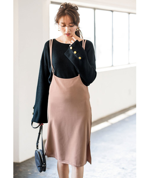 GeeRA(ジーラ)の「袖ボタンニット(ニット/セーター・レディース・オフホワイト/ピンク/ブラック・LARGE/MEDIUM/SMALL/X-LARGE)」の8枚目の写真