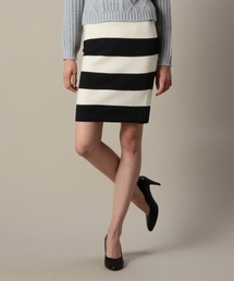 BEAUTY&YOUTH UNITED ARROWS | BYTF ミラノリブボーダータイトスカート（bl）(gz) ◆(スカート)