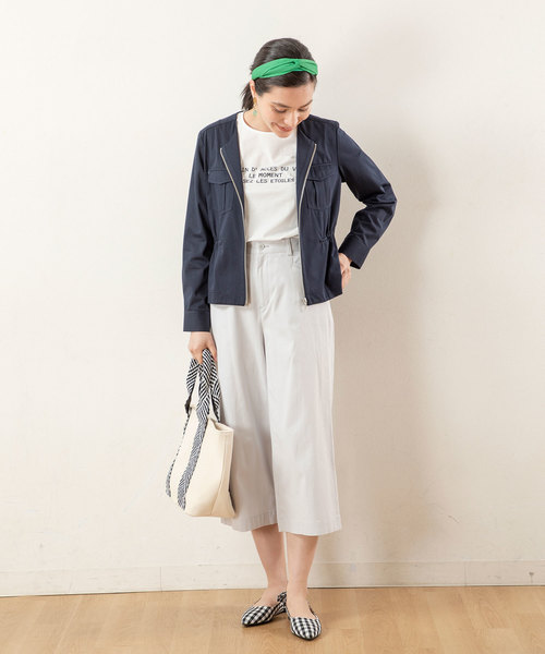 Petit Honfleur（プチオンフルール）の「◇カタログ掲載◇ワイドパンツ（その他パンツ・レディース・ネイビー/グレー/カーキ・70/61/64/67）」の7枚目の写真