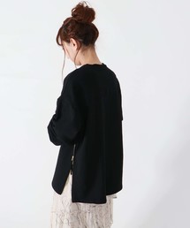 HER CLOSET | 【HERCLOSET】裏毛サイドZIPスリットプルオーバー(スウェット)