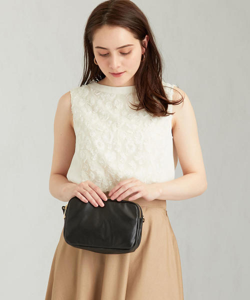 LAURA DI MAGGIO（ローラディマッジオ）の「∵LAURA DI MAGGIO KFC ダブルポケット ポシェット（ショルダーバッグ・レディース・シルバー/ブラック/ホワイト・FREE）」の13枚目の写真