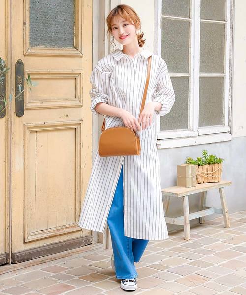 KOBE LETTUCE(コウベレタス)の「半円形フェイクレザーショルダーバッグ(ショルダーバッグ・レディース・ブラック/ブラウン/ブラウン系その他・FREE)」の8枚目の写真