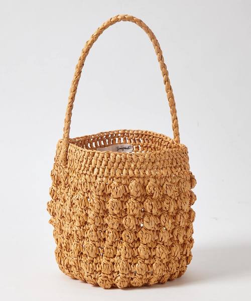 SMIR NASLI（サミールナスリ）の「ペーパーバケットバッグ（ハンドバッグ・レディース・ベージュ/オレンジ/ブルー・フリー）」の3枚目の写真