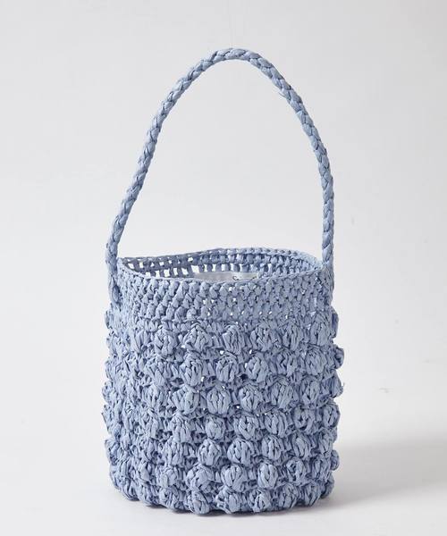 SMIR NASLI（サミールナスリ）の「ペーパーバケットバッグ（ハンドバッグ・レディース・ベージュ/オレンジ/ブルー・フリー）」の2枚目の写真