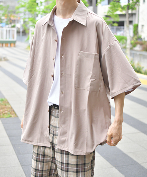 kutir(クティール)の「ウルトラルーズ半袖シャツ(シャツ/ブラウス・メンズ・ライトグレー/ブラック/ベージュ/グレー/ライトベージュ・MEDIUM/LARGE/X-LARGE)」の5枚目の写真