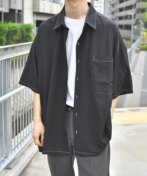 kutir(クティール)の「ウルトラルーズ半袖シャツ(シャツ/ブラウス・メンズ・ライトグレー/ブラック/ベージュ/グレー/ライトベージュ・MEDIUM/LARGE/X-LARGE)」の14枚目の写真