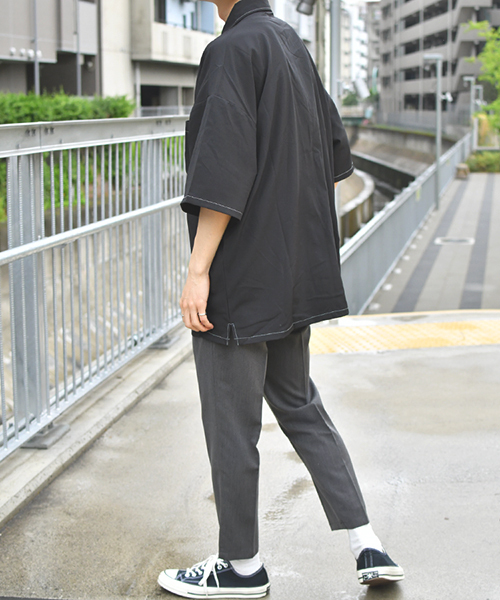 kutir(クティール)の「ウルトラルーズ半袖シャツ(シャツ/ブラウス・メンズ・ライトグレー/ブラック/ベージュ/グレー/ライトベージュ・MEDIUM/LARGE/X-LARGE)」の6枚目の写真