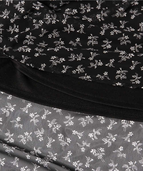 Kastane（カスタネ）の「【Kastane】花柄マキシシフォンスカート（スカート・レディース・ホワイト/オレンジ/ブラック・FREE）」の8枚目の写真