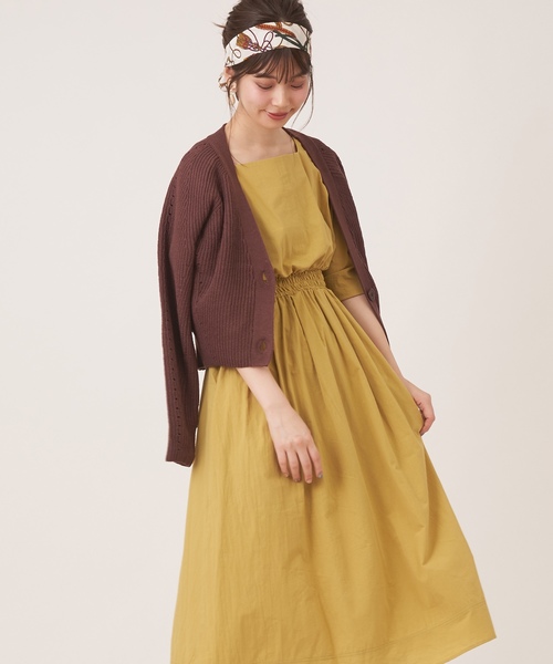 natural couture（ナチュラルクチュール）の「プチプラお上品アイレットカーディガン（カーディガン/ボレロ・レディース・ブラウン/イエロー/ピンク/アイボリー/ラベンダー/レッド系その他・FREE）」の11枚目の写真