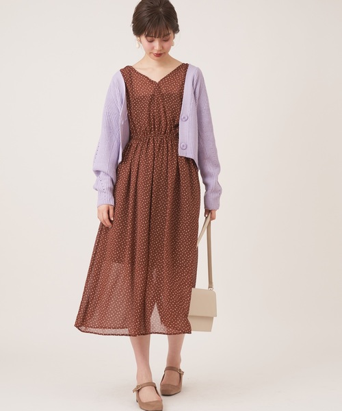 natural couture（ナチュラルクチュール）の「プチプラお上品アイレットカーディガン（カーディガン/ボレロ・レディース・ブラウン/イエロー/ピンク/アイボリー/ラベンダー/レッド系その他・FREE）」の20枚目の写真