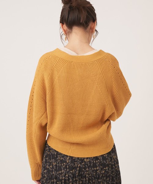 natural couture（ナチュラルクチュール）の「プチプラお上品アイレットカーディガン（カーディガン/ボレロ・レディース・ブラウン/イエロー/ピンク/アイボリー/ラベンダー/レッド系その他・FREE）」の10枚目の写真