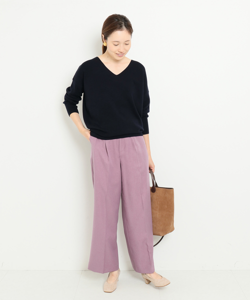 SLOBE IENA（スローブイエナ）の「ワイドパンツ（その他パンツ・レディース・イエロー/パープル/ネイビー・マルチサイズ）」の5枚目の写真