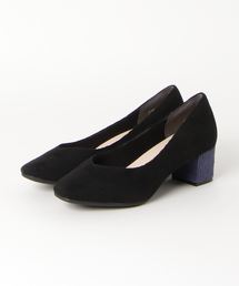 NUOVO ヌオーヴォ パンプス 【フィットシリーズ】 FL SQ-V 4.5 フレックス スクエアブイ 4.5 NE30219 BLACK/NAVY