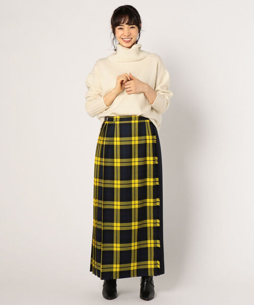 NOLLEY’S（ノーリーズ）の「カシミヤブレンド天竺タートルプルオーバーニット（ニット/セーター・レディース・オレンジ/オフホワイト/ライトグレー/キャメル・38）」の6枚目の写真