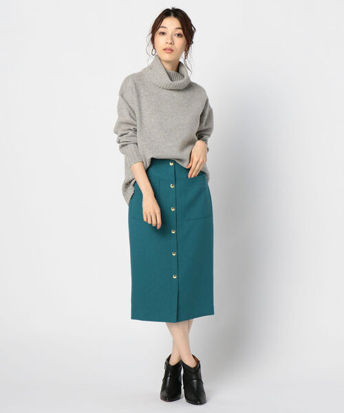 NOLLEY’S（ノーリーズ）の「カシミヤブレンド天竺タートルプルオーバーニット（ニット/セーター・レディース・オレンジ/オフホワイト/ライトグレー/キャメル・38）」の18枚目の写真