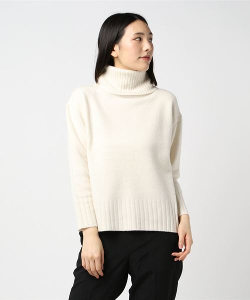 NOLLEY’S（ノーリーズ）の「カシミヤブレンド天竺タートルプルオーバーニット（ニット/セーター・レディース・オレンジ/オフホワイト/ライトグレー/キャメル・38）」の20枚目の写真