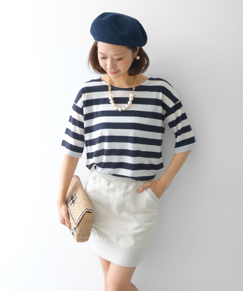 URBAN RESEARCH DOORS WOMENS（アーバンリサーチ ドアーズ ウィメンズ）の「DOORS スウェットミニスカート（スカート・レディース・アイボリー/グレー・ONE）」の2枚目の写真