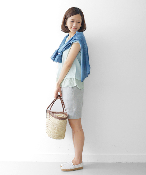 URBAN RESEARCH DOORS WOMENS（アーバンリサーチ ドアーズ ウィメンズ）の「DOORS スウェットミニスカート（スカート・レディース・アイボリー/グレー・ONE）」の7枚目の写真