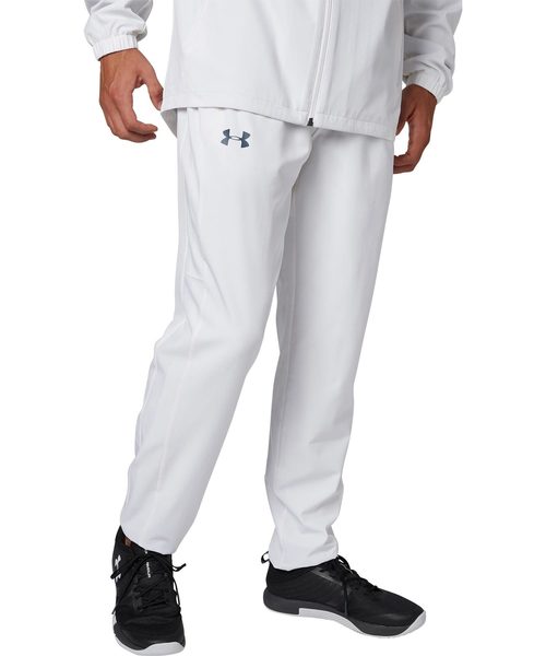 UNDER ARMOUR（アンダーアーマー）の「メンズトレーニングロングパンツ / メッシュ ライン ウーブン パンツ（その他パンツ・メンズ・ホワイト/ブラック/ネイビー/カリビアンブルー・SM/XL/LG/MD/XXL）」の2枚目の写真