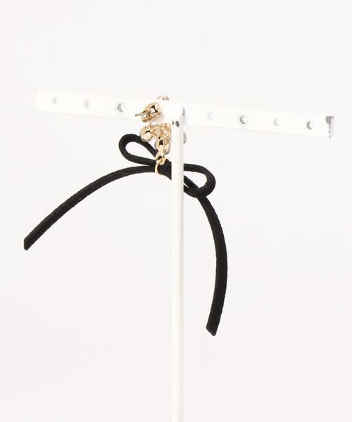 ジュエルリボンピアス（ピアス（片耳用））｜flower（フラワー