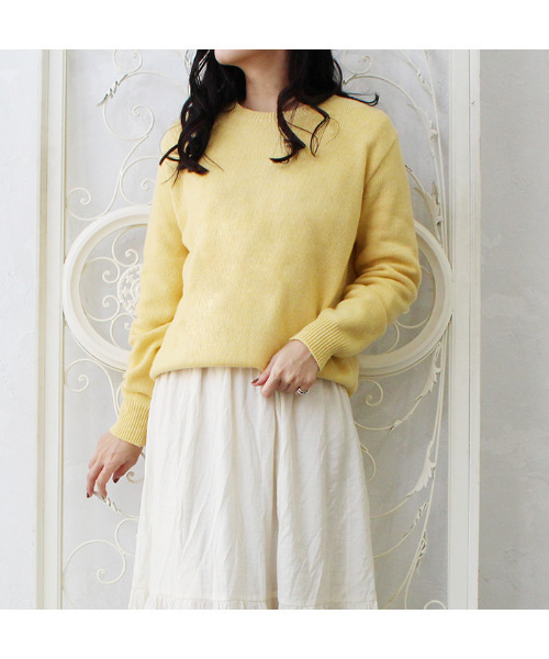 MODE ROBE（モードローブ）の「カラーウールニット（ニット/セーター・レディース・パープル/イエロー/アイボリー/ミント/ピンク・FREE）」の5枚目の写真