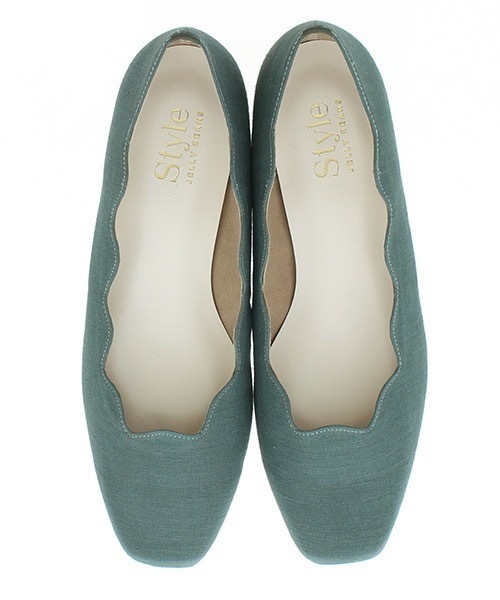 JELLY BEANS（ジェリービーンズ）の「【Made in Japan】フラワーカットスクエアトゥフラット(130-3420)JELLY BEANS(ジェリービーンズ)（パンプス・レディース・ブラック/ブラウン/グリーン/ラベンダー・23/24/22.5/24.5/23.5）」の3枚目の写真