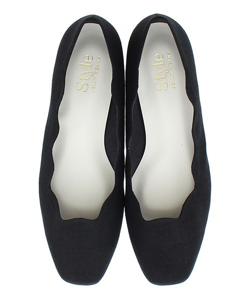 JELLY BEANS（ジェリービーンズ）の「【Made in Japan】フラワーカットスクエアトゥフラット(130-3420)JELLY BEANS(ジェリービーンズ)（パンプス・レディース・ブラック/ブラウン/グリーン/ラベンダー・23/24/22.5/24.5/23.5）」の5枚目の写真