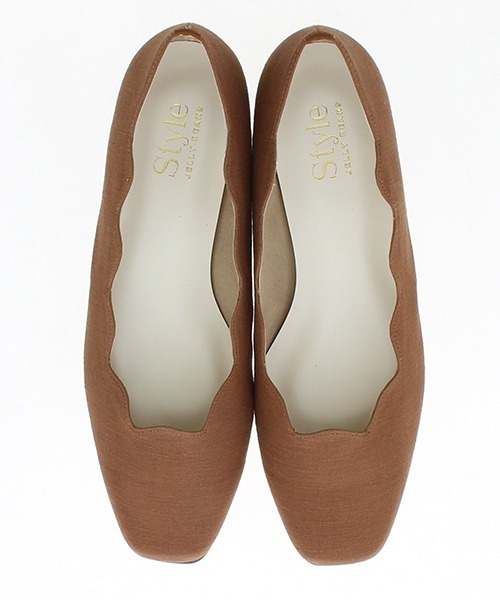 JELLY BEANS（ジェリービーンズ）の「【Made in Japan】フラワーカットスクエアトゥフラット(130-3420)JELLY BEANS(ジェリービーンズ)（パンプス・レディース・ブラック/ブラウン/グリーン/ラベンダー・23/24/22.5/24.5/23.5）」の15枚目の写真