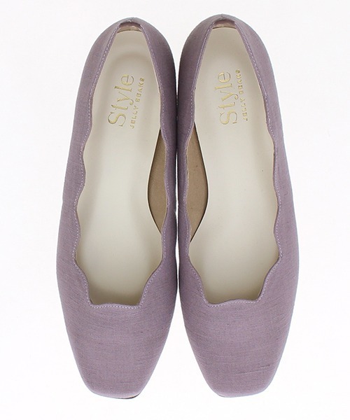 JELLY BEANS（ジェリービーンズ）の「【Made in Japan】フラワーカットスクエアトゥフラット(130-3420)JELLY BEANS(ジェリービーンズ)（パンプス・レディース・ブラック/ブラウン/グリーン/ラベンダー・23/24/22.5/24.5/23.5）」の19枚目の写真