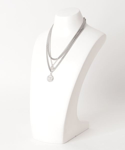 DING（ディング）の「DING/3連コインネックレス（ネックレス・レディース・シルバー・FREE）」の6枚目の写真