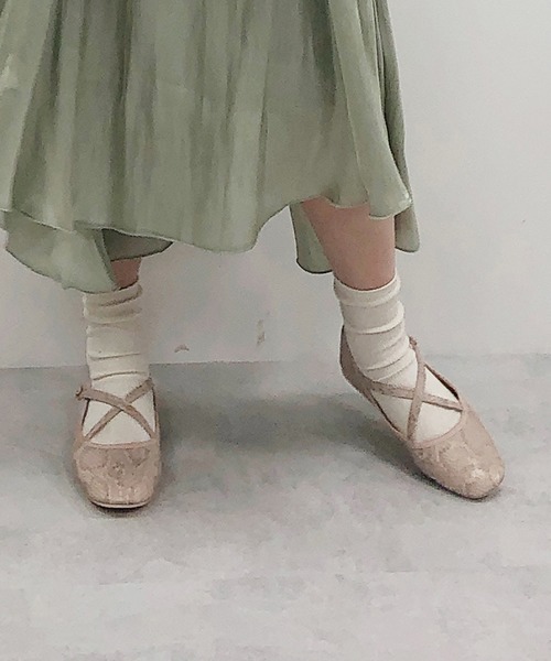 one after another NICE CLAUP（ワンアフターアナザーナイスクラップ）の「カンフーシューズ（バレエシューズ・レディース・ピンク/シルバー/ゴールド・S/M/L）」の9枚目の写真