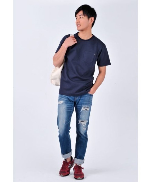 EVOLUTION(エボリューション)の「大人の男が着る上質なTシャツ ヘビーウエイト(Tシャツ/カットソー・メンズ・オフホワイト/ライトグレー/ネイビー・MEDIUM/LARGE/X-LARGE/XX-LARGE)」の6枚目の写真
