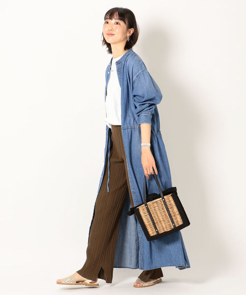 SHIPS any（シップス エニィ）の「SHIPS any:スクエアかごバッグ◇（かごバッグ・レディース・ブラック/キャメル・ONE SIZE）」の6枚目の写真