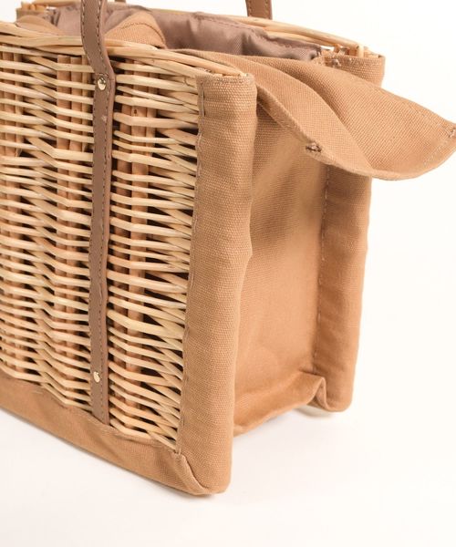 SHIPS any（シップス エニィ）の「SHIPS any:スクエアかごバッグ◇（かごバッグ・レディース・ブラック/キャメル・ONE SIZE）」の22枚目の写真