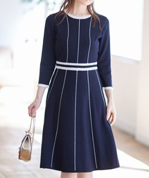 tocco closet | 配色ライン入りニットワンピース≪tocco closet luxe≫(ワンピース)