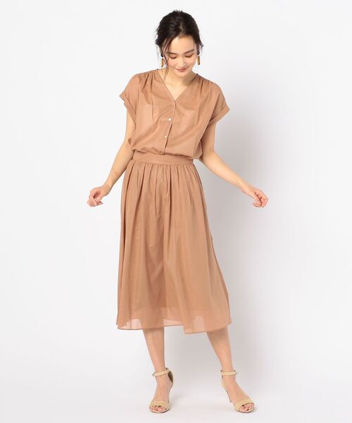 NOLLEY’S(ノーリーズ)の「100/2ガスボイルギャザーブラウス(シャツ/ブラウス・レディース・ミント/サーモンピンク/キャメル/グレイッシュブルー/パープル/ブラウン・38/36)」の14枚目の写真