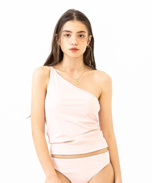 GUACAMOLE（ガカモレ）の「GUACAMOLE ONE SHOULDER TOP (ワンショルダートップ)（水着・レディース・ローズ/ミント/グリーン/ピンク/ブラウン/ベージュ/ホワイト/ブラック・MEDIUM）」の7枚目の写真