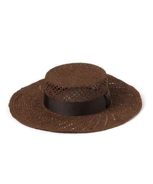 BAYFLOW(ベイフロー)の「スカシカンカンハット(ハット・レディース・ブラウン/ナチュラル・FREE)」の12枚目の写真