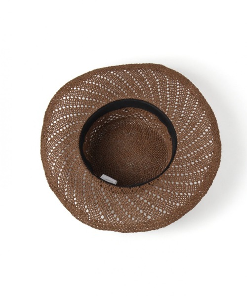 BAYFLOW(ベイフロー)の「スカシカンカンハット(ハット・レディース・ブラウン/ナチュラル・FREE)」の4枚目の写真