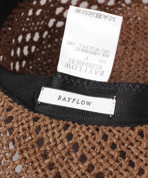 BAYFLOW(ベイフロー)の「スカシカンカンハット(ハット・レディース・ブラウン/ナチュラル・FREE)」の5枚目の写真