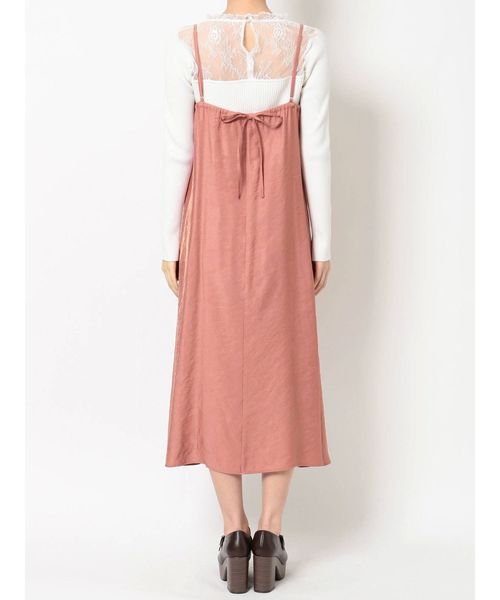 dazzlin（ダズリン）の「サテンＶキャミワンピース（ワンピース・レディース・オフホワイト/ピンク/グリーン/ブラウン/ベージュ・FREE）」の12枚目の写真