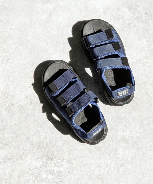 MEI(メイ)の「MEI/メイ RECYCLE TAPE SANDAL スポーツサンダル ベルクロ / スポサン(サンダル・レディース・ベージュ/ネイビー/オリーブ/ブラック・M/L/S)」の1枚目の写真