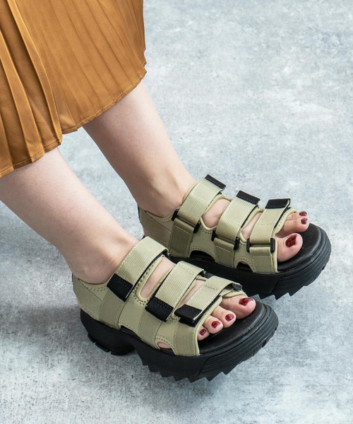 MEI(メイ)の「MEI/メイ RECYCLE TAPE SANDAL スポーツサンダル ベルクロ / スポサン(サンダル・レディース・ベージュ/ネイビー/オリーブ/ブラック・M/L/S)」の7枚目の写真