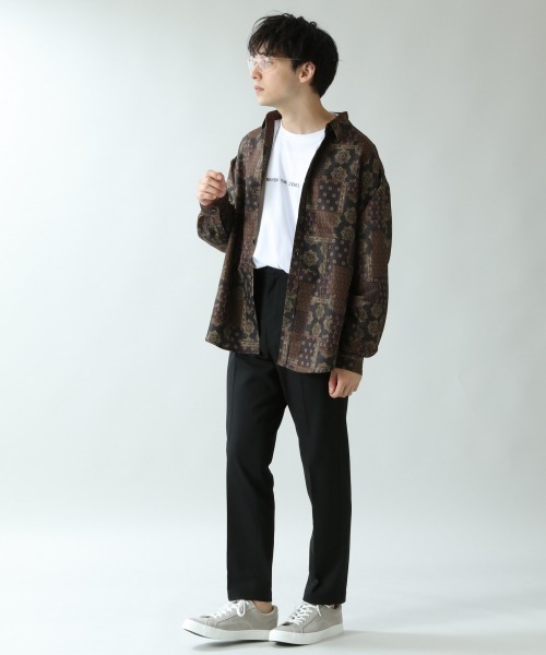 RAGEBLUE（レイジブルー）の「ダマスク柄シャツ/893395（シャツ/ブラウス・メンズ・ネイビー/ダークグレー・FREE）」の7枚目の写真