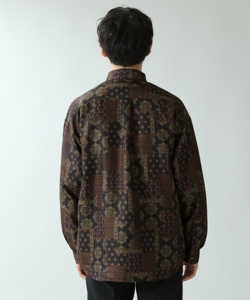 RAGEBLUE（レイジブルー）の「ダマスク柄シャツ/893395（シャツ/ブラウス・メンズ・ネイビー/ダークグレー・FREE）」の11枚目の写真