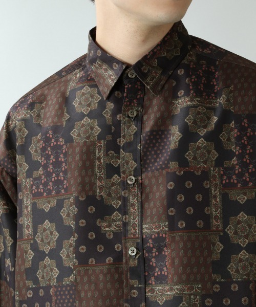 RAGEBLUE（レイジブルー）の「ダマスク柄シャツ/893395（シャツ/ブラウス・メンズ・ネイビー/ダークグレー・FREE）」の12枚目の写真