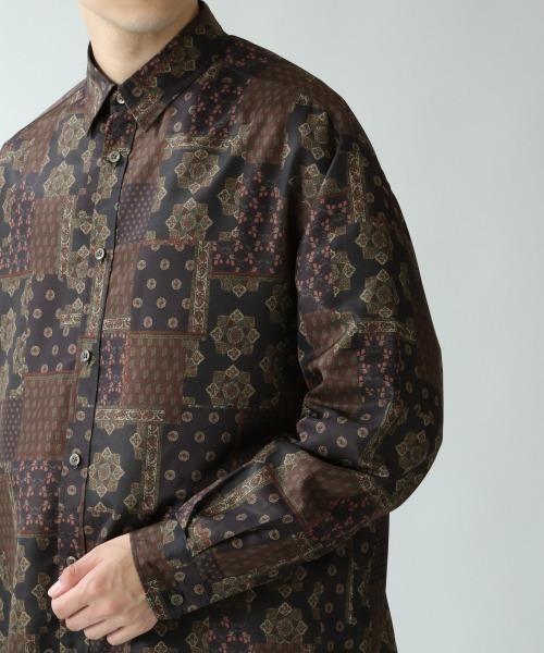 RAGEBLUE（レイジブルー）の「ダマスク柄シャツ/893395（シャツ/ブラウス・メンズ・ネイビー/ダークグレー・FREE）」の13枚目の写真