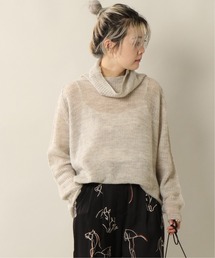 モヘヤ混ハイネックプルオーバー